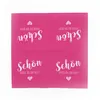 itenga 80x Serviette Schön dass du da bist fuchsia pink Produktbild-Vorschau 4