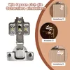 An image showing how to adjust a cabinet hinge, with diagrams and text. Anteprima dell’immagine prodotto