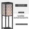 HOMCOM Stehleuchte mit Regalen Stehlampe Innenbeleuchtung Produktbild-Vorschau 4