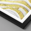 Gerahmtes Poster - Schwarzer Rahmen - Abstraktion Gold Weiß Produktbild-Vorschau 2