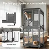 Wiltec Enclos extérieur pour chats – 74 x 78 x 180 cm – sur Voir les images du produit 4