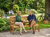 2-Sitzer Gartenbank mit klappbarem Tisch aus Akazienholz, Produktbild-Vorschau 4