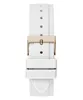 A close-up view of a white watch strap with a gold buckle. Náhľad obrázku produktu