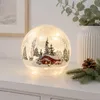 formano LED Deko-Kugel Winterhaus 15 cm Glas drehend Timer Produktbild-Vorschau 10