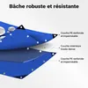 Wiltec Bâche de camion 3 x 2 m 240 g/m² Bleue Polyester PE Voir les images du produit 5