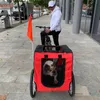 Carrosse pour chien Remorque de vélo Pliable avec fenêtres Voir les images du produit 2