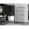 Mexen Kioto freistehende Duschwand 130 x 200 cm, schwarzes Produktbild-Vorschau 2
