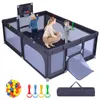 COSTWAY 207x145cm Laufstall Baby, Laufgitter mit Netz, Produktbild-Vorschau 1
