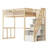 okwish Vysoká postel patrová postel 90x200 cm s úložným Náhled obrázku produktu 5
