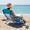 Składane krzesło plażowe ogrodowe kempingowe niebieskie do Podgląd zdjęcia produktu 4