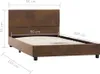 vidaXL Posteľný rošt Brown Suede Look 90x200 cm Náhľad obrázku produktu 6