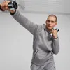 Puma Fit Taped Fleece Kapuzen Sweatshirt, grau, S, Herren Produktbild-Vorschau 3