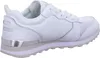 A side view of a white Skechers sneaker. Voir les images du produit