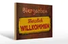 Holzschild Biergarten herzlich willkommen, 30x20 cm, Produktbild-Vorschau 1