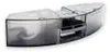 A transparent gray water tank for a robotic vacuum cleaner. Produktbild-Vorschau