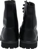 A back view of two black leather boots. Produktbild-Vorschau