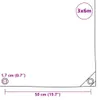vidaXL Telone 650 g/m² 3x6 m Bianco Anteprima dell’immagine prodotto 5