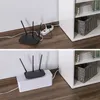 A comparison of a messy cable setup versus a tidy one using a cable management box. Náhľad obrázku produktu