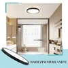 A modern bathroom with a shower, vanity, and a ceiling light fixture. A separate image of the ceiling light is shown in the foreground. Náhľad obrázku produktu