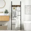 COSTWAY Drabinka na ręczniki 180 x 60 cm, wieszak na Podgląd zdjęcia produktu 2
