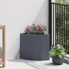 vidaXL Eckpflanzer Anthrazit 30 x 30 x 35 cm Stahl Produktbild-Vorschau 3