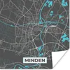 MuchoWow® Poster Minden - Stadtplan - Blau - Karte - Produktbild-Vorschau 1