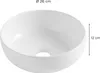 Lavabo appoggio Ø26 x H.12 cm Vetroceramica bianca MIRA Anteprima dell’immagine prodotto 3