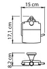 Gedy NEVIS Toilettenpapierhalter mit Deckel, Chrom Produktbild-Vorschau 4