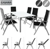 CASARIA® Salon de jardin aluminium 6 personnes table Voir les images du produit 1