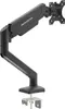 A black monitor arm mount is shown against a white background. Produktbild-Vorschau