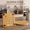 4er Set Bambus-Untersetzer 16x16 cm – Hochwertig, Stilvoll Produktbild-Vorschau 3