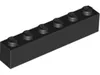 A black Lego brick with six studs is shown against a white background. Produktbild-Vorschau