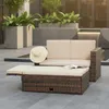 Sofa ogrodowa z podnóżkiem i zestawem mebli ogrodowych z Podgląd zdjęcia produktu 1