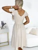 Numoco Formelle Frauenkleider Elnathane beige S Produktbild-Vorschau 9