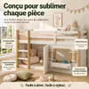 Hochbett 90 x 200 cm Kinderbett mit Leiter, flexible Produktbild-Vorschau 11