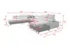 XXL Sofa Große Wohnlandschaft U-Form MELODIE X - GRAU FREYA Produktbild-Vorschau 5