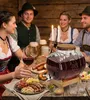 5L Glasfass mit Zapfhahn & Holzständer – Großer Produktbild-Vorschau 2