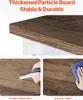 Close-up of a wooden surface with text overlays highlighting product features. Produktbild-Vorschau