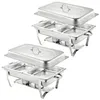 2er Set 9L Chafing Dish Buffet Set,Edelstahl Produktbild-Vorschau 1