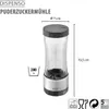 A product shot of a powder sugar mill with dimensions and capacity indicated. Podgląd zdjęcia produktu