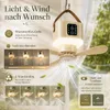 3-in-1 Tischventilator mit Licht Akku, H43cm Mini Camping Produktbild-Vorschau 4