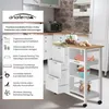 anaterra® Küchenwagen - mit Rollen, 67x37x84 cm, 3 Ebenen, Produktbild-Vorschau 3