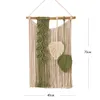 Makramee Wandbehang Blatt Feder Tapisserie Boho Deko  Produktbild-Vorschau 2