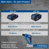 Comparison of battery performance for a cordless hammer drill. Produktbild-Vorschau
