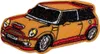 Auto-Mini Cooper-Emblem zum Aufbügeln, Orange Produktbild-Vorschau 1