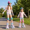 Detské kolieskové korčule COSTWAY Rainbow, nastaviteľné v 4 Náhľad obrázku produktu 2