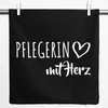 Huuraa Kissenbezug Pflegerin mit Herz 40x40cm Black Produktbild-Vorschau 1