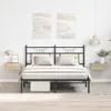 A bedroom scene with a bed and two floating nightstands. Produktbild-Vorschau