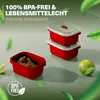 Viwares Lunchbox 2000 ml – Mikrowellenbehälter 5er Set für Produktbild-Vorschau 3