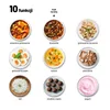Collage of food items with Polish text describing cooking functions. Podgląd zdjęcia produktu